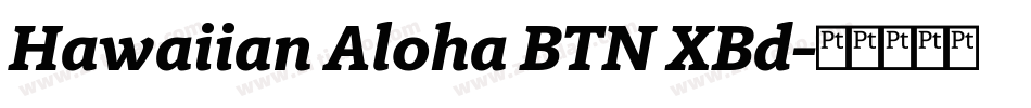 Hawaiian Aloha BTN XBd字体转换